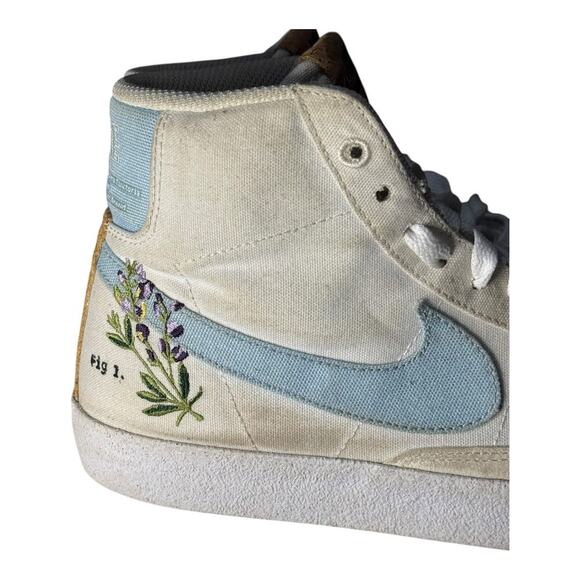 Nike Blazer Mid ‘77 Plant Dye “Fig 1” Floral Embroidery Women’s 8.5  DC8246-100 - Picture 5 of 11